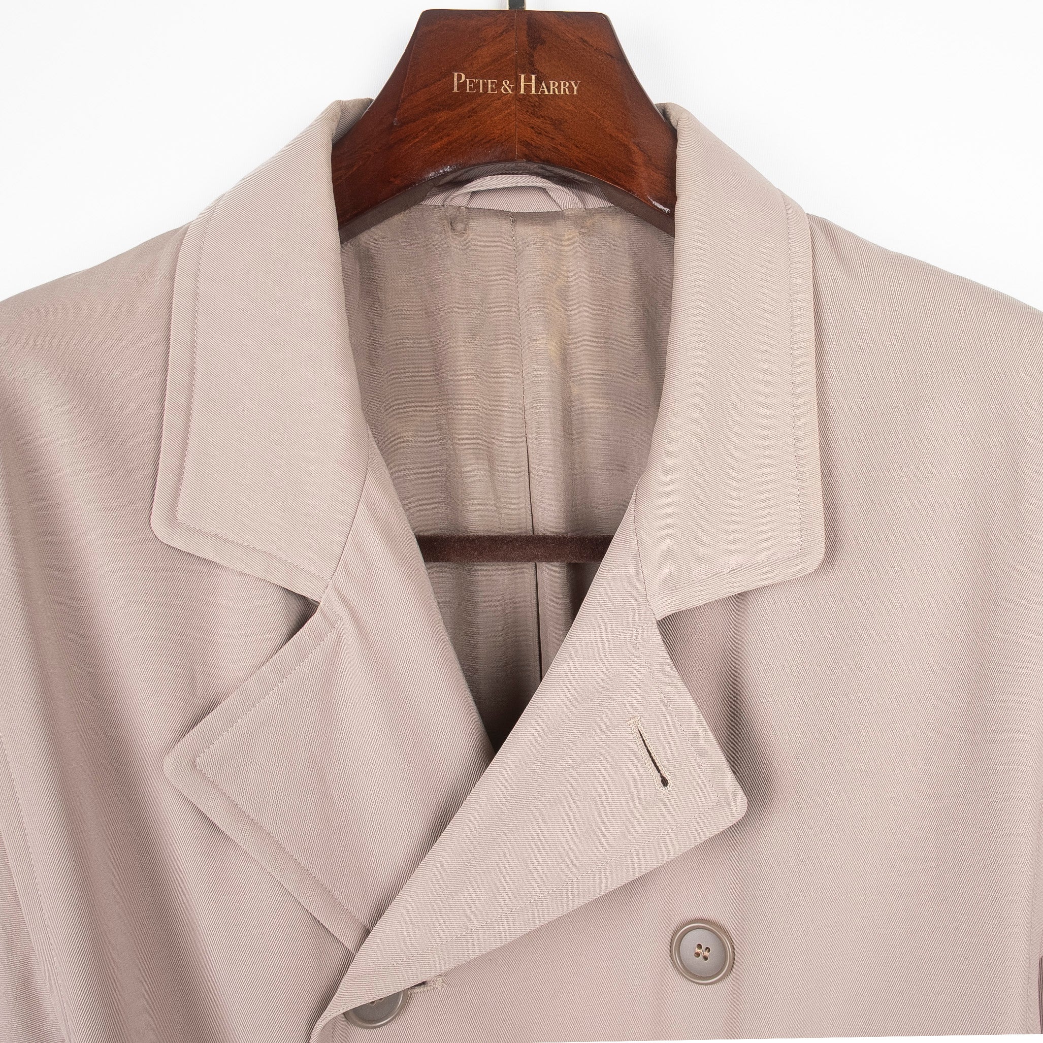 Beige Wool Trench Coat