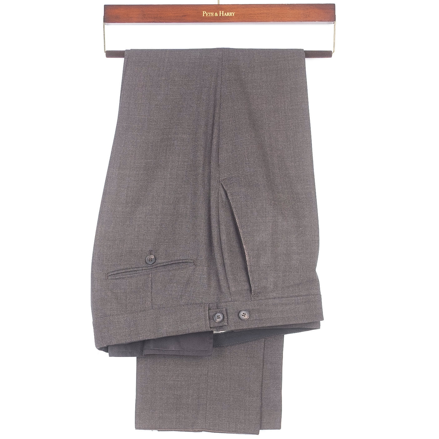 Brown Birdseye Weave Suit