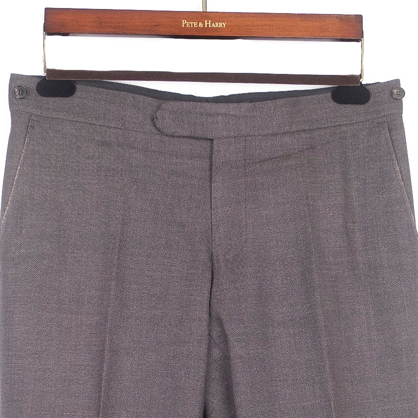 Brown Birdseye Weave Suit