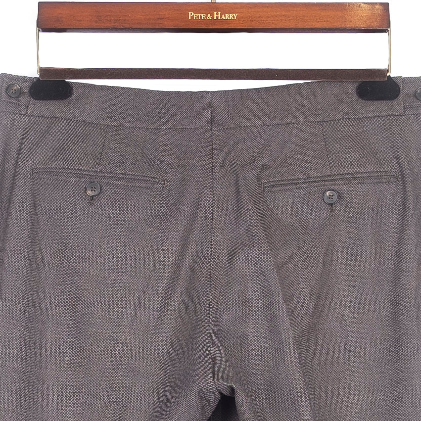 Brown Birdseye Weave Suit