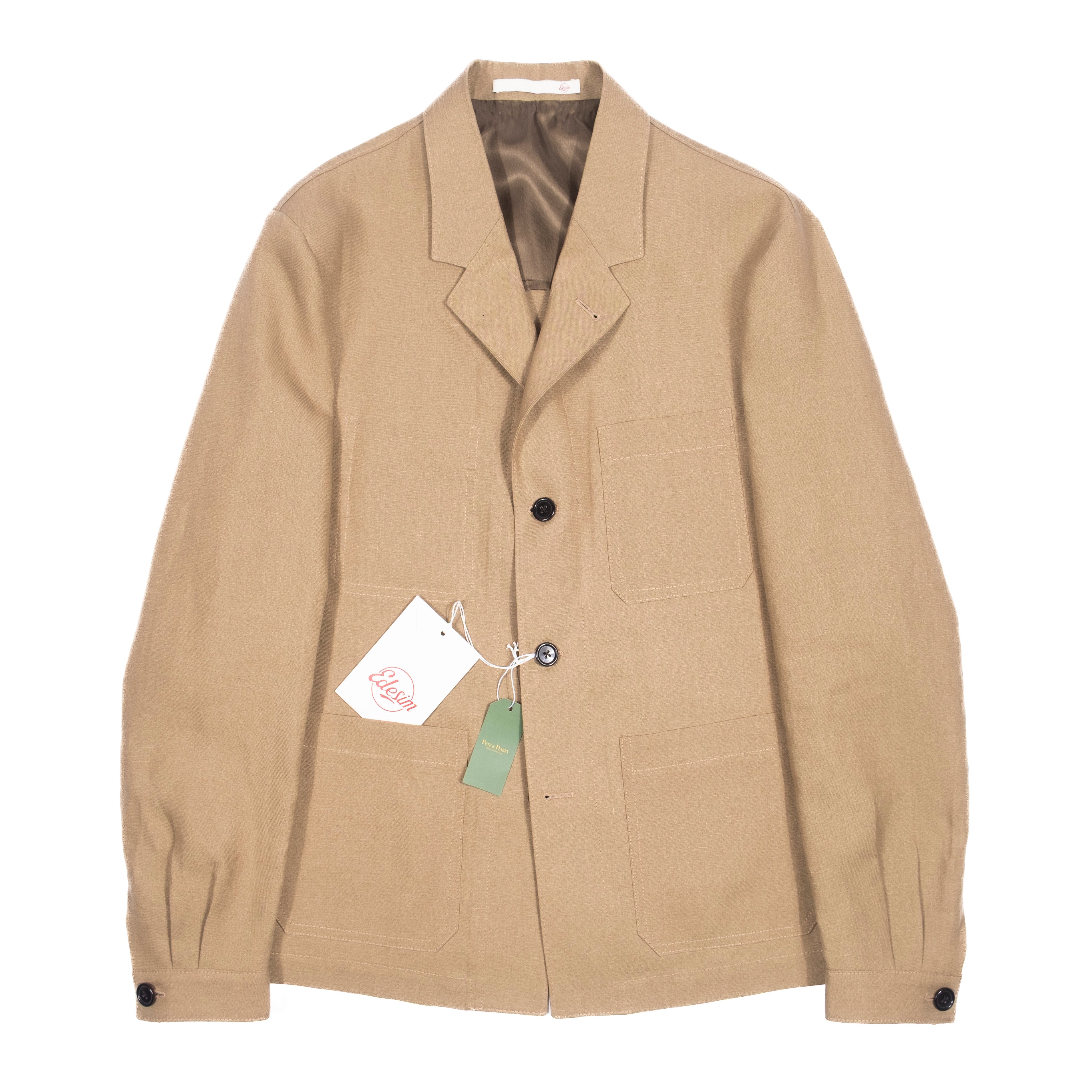Est Retail Price 10 000 SEK - Eduardo De Simone Sand Linen Utility Jacket