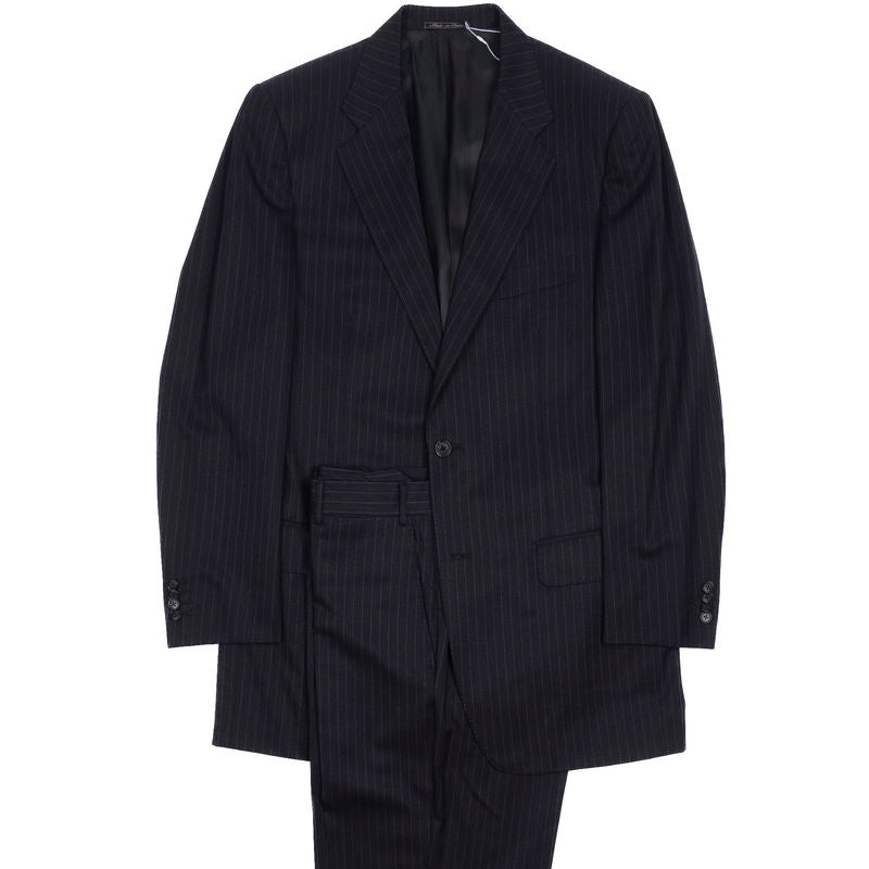Corneliani Grey Pinstripe Notch Lapel Business Suit