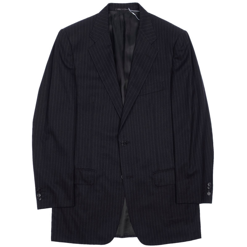 Corneliani Grey Pinstripe Notch Lapel Business Suit