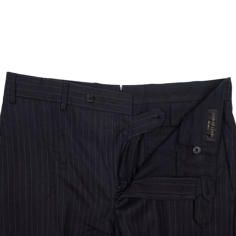 Corneliani Grey Pinstripe Notch Lapel Business Suit