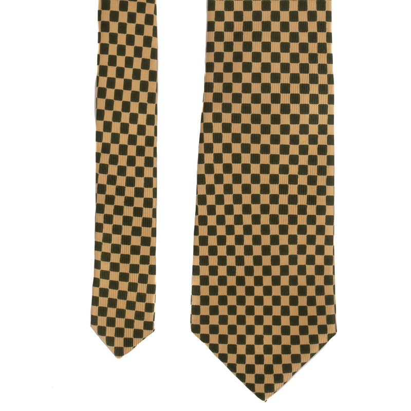Green and Yellow Check Tie