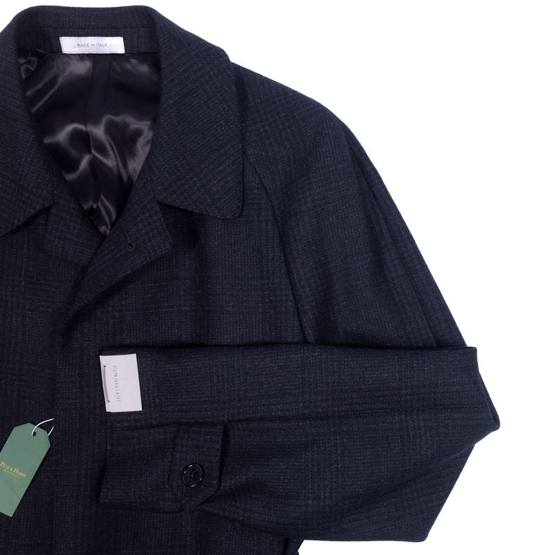 Grey Glencheck Raglan Coat