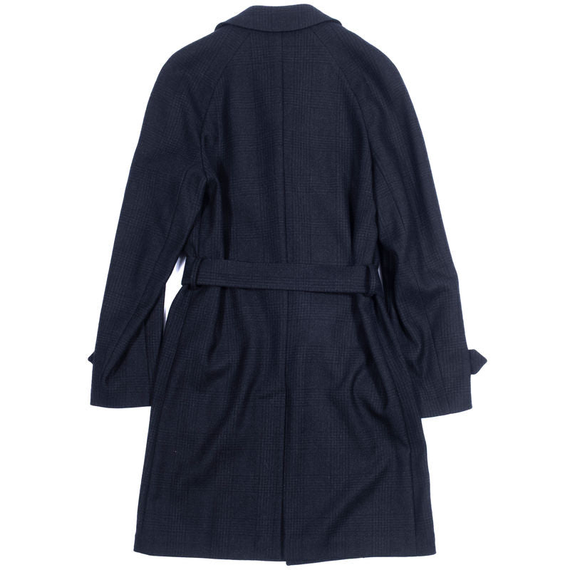 Grey Glencheck Raglan Coat