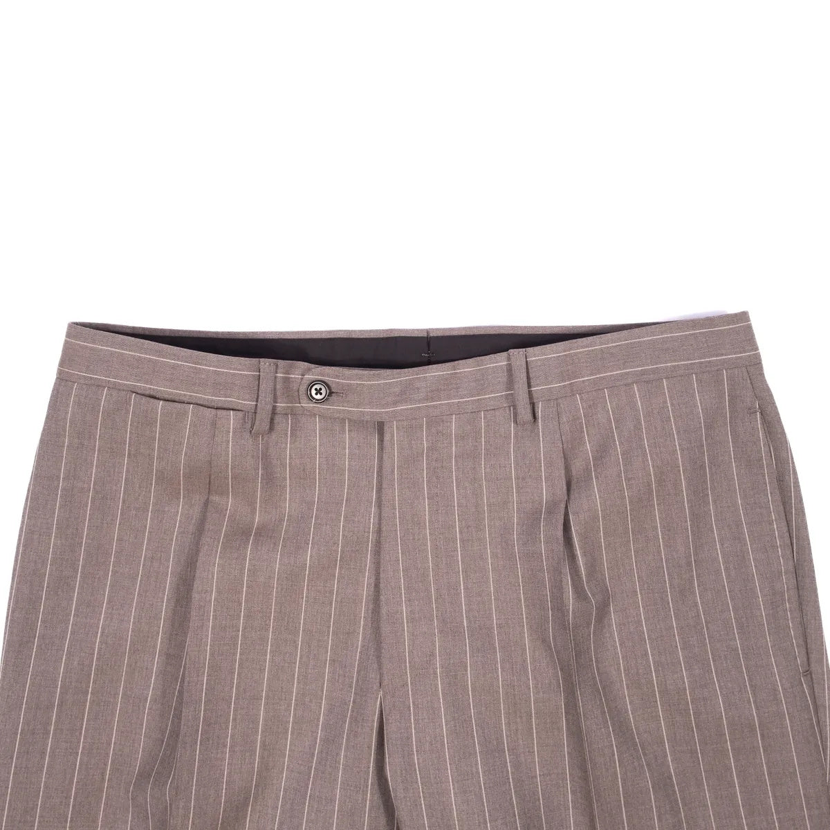 Neapolitan Hand Tailored Grey Chalk Striped Double Breasted Vitale Barberis Canonico Summer Suit Sz 48