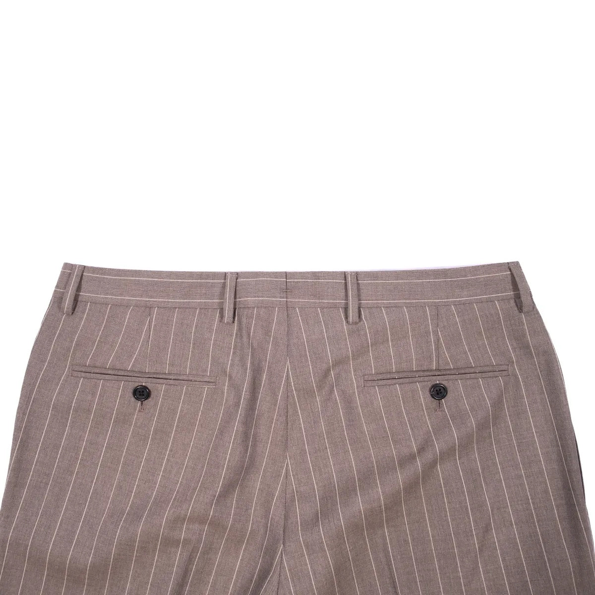 Neapolitan Hand Tailored Grey Chalk Striped Double Breasted Vitale Barberis Canonico Summer Suit Sz 48