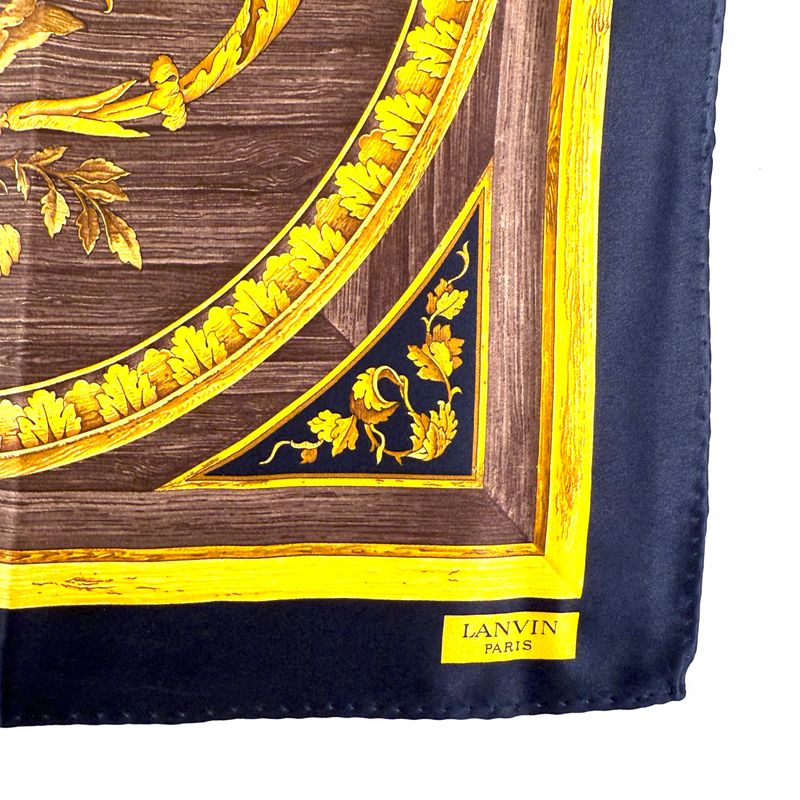 Navy and Yellow Pocket Square