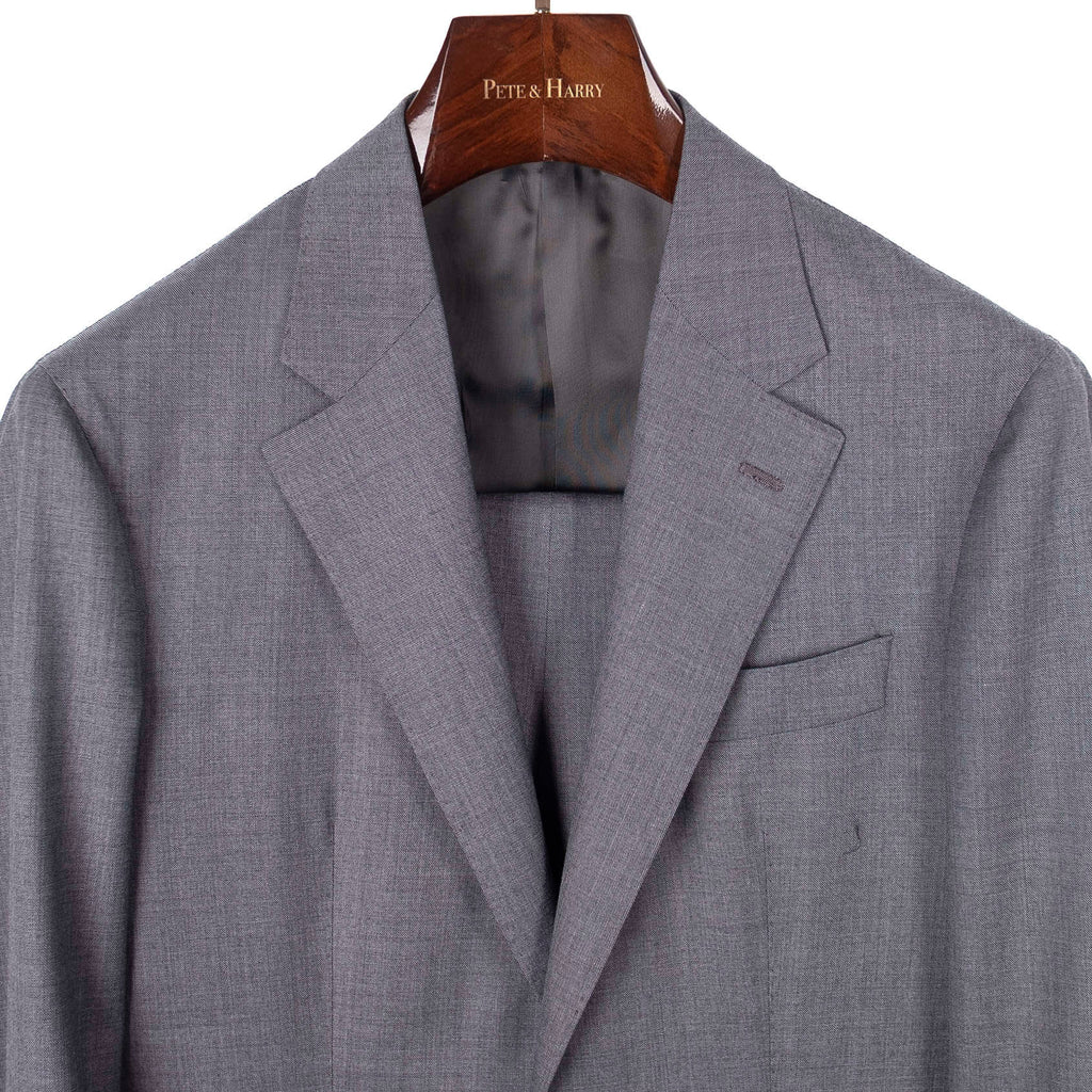 Est Retail Price 20 000 SEK - Eduardo De Simone Grey Notch Lapel, Neapolitan Business Suit Sz 52