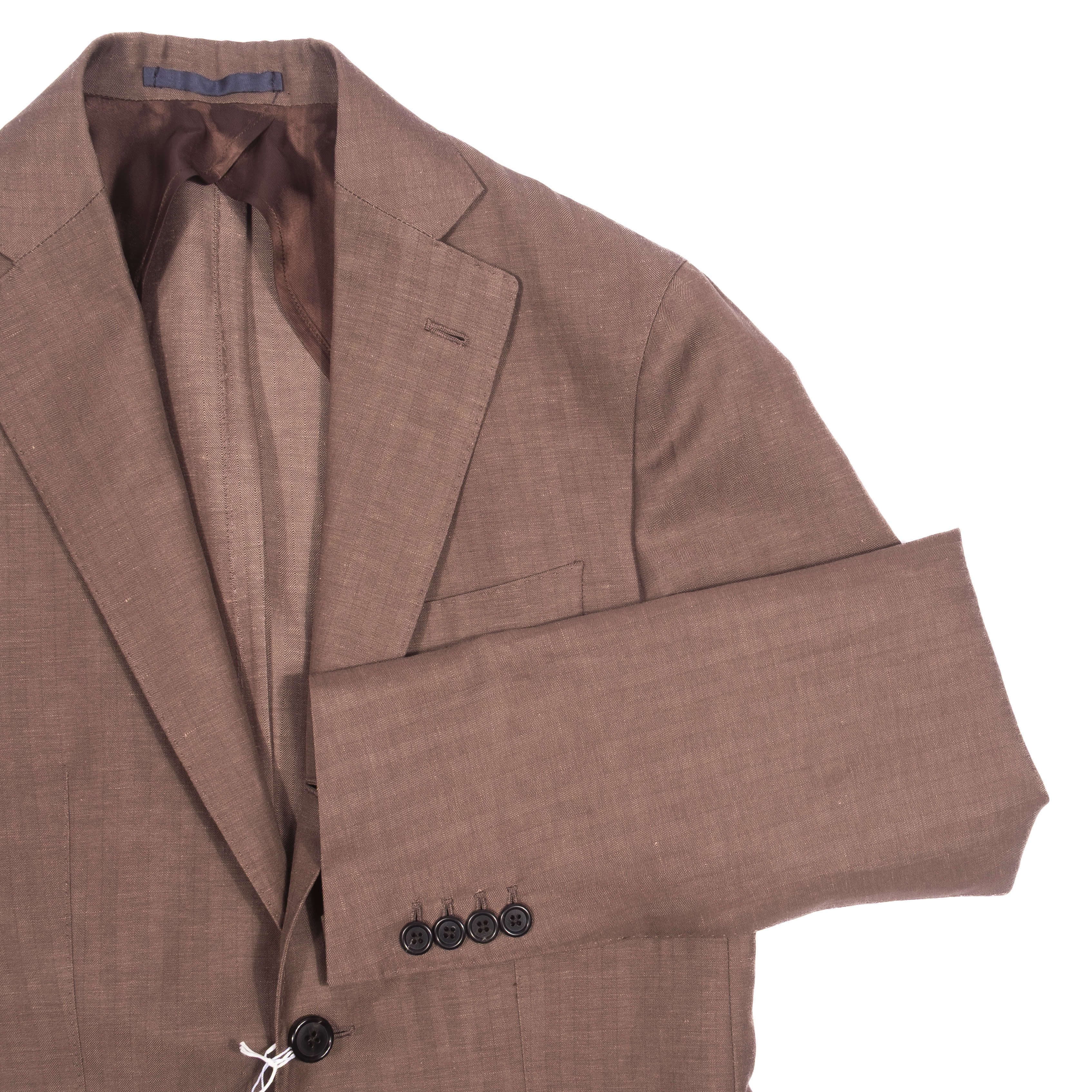 Est Retail Price 12 000 SEK - Eduardo De Simone Brown Herringbone Sport Coat 52