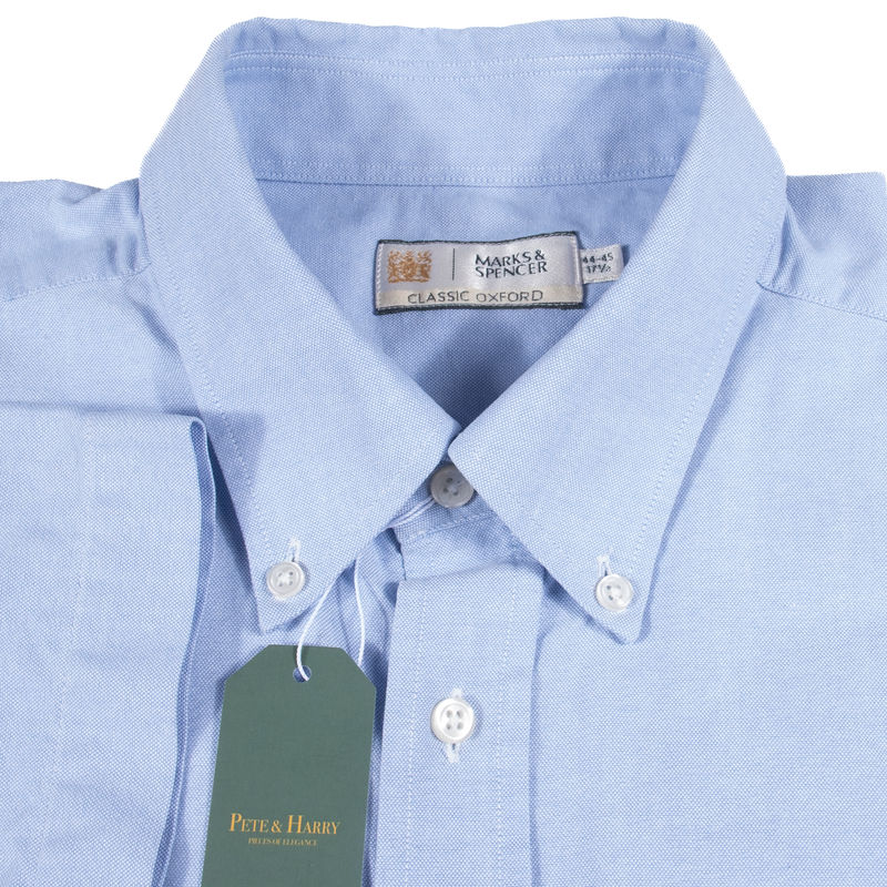 Marks & Spencer Blue Short Sleeve Shirt Sz 44