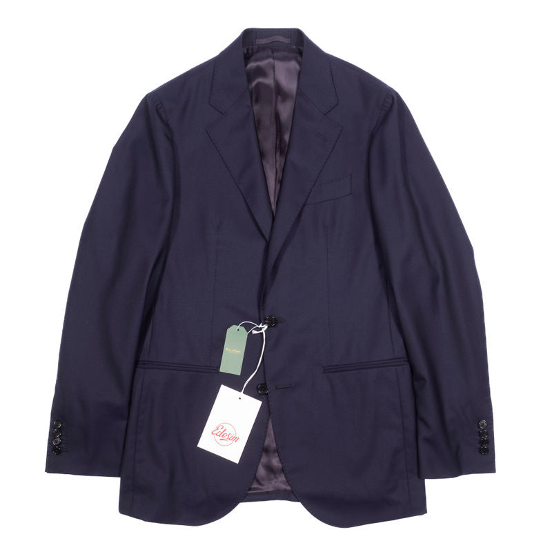 Neapolitan Hand Tailored Navy Wool Sport Coat Sz 48