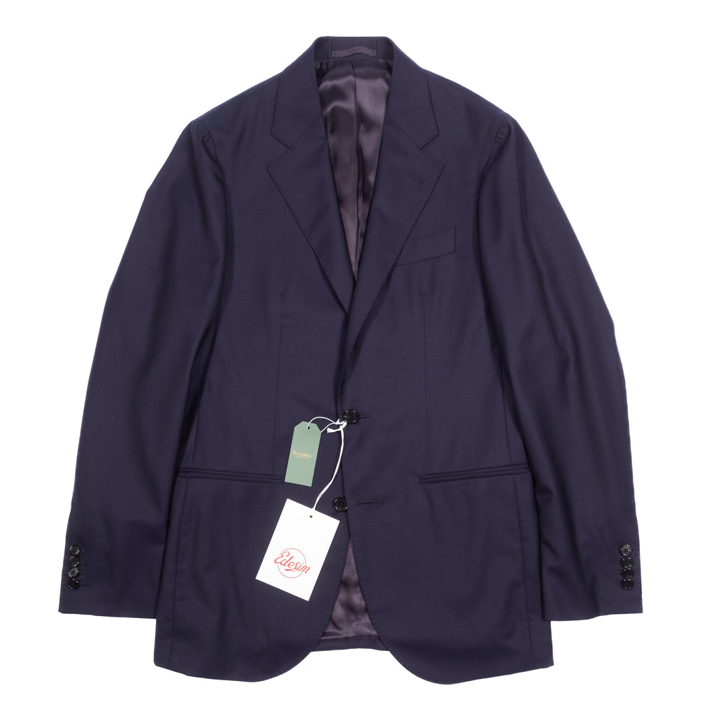 Neapolitan Hand Tailored Navy Wool Sport Coat Sz 48