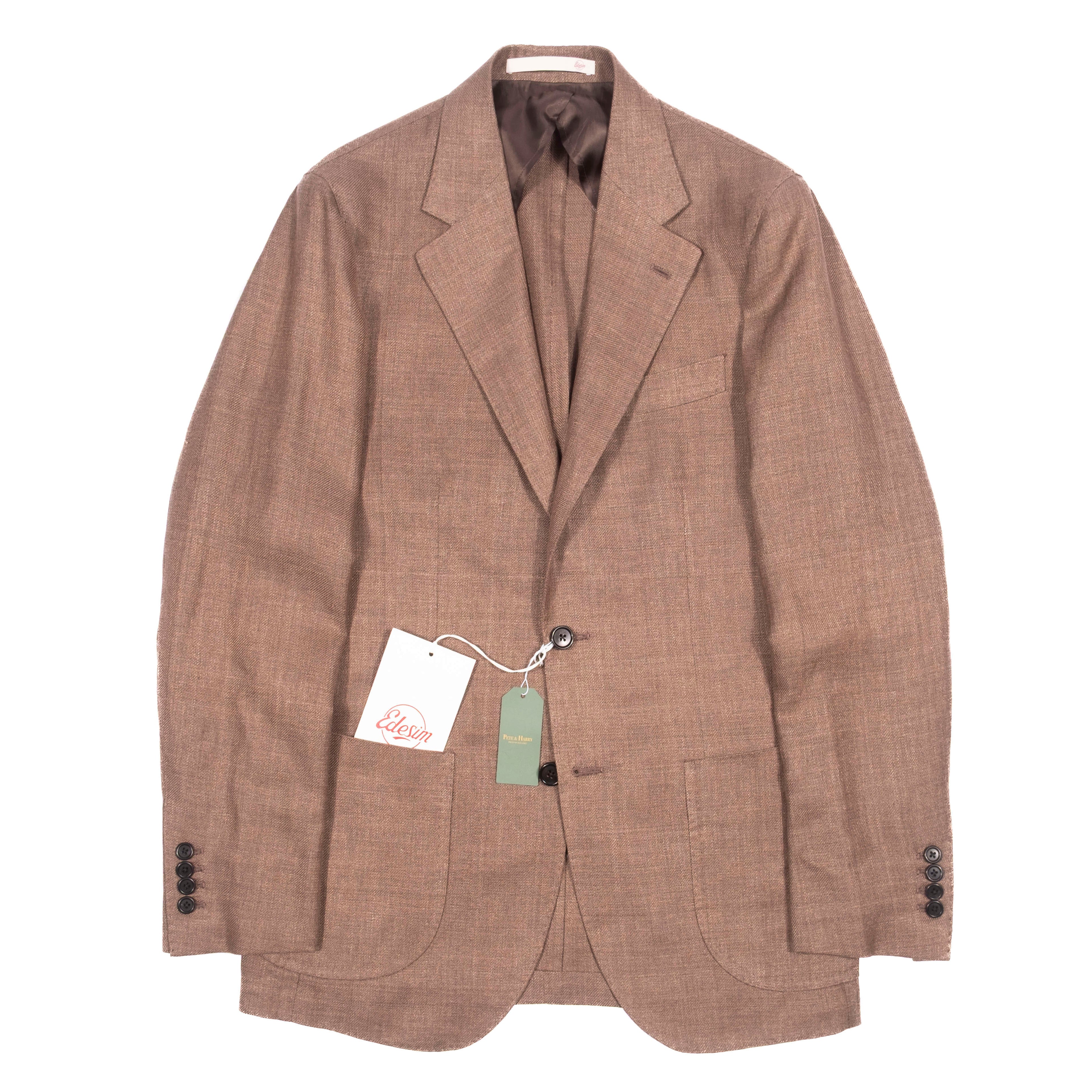 Est Retail Price 12 000 SEK - Eduardo De Simone Brown Wool/Silk/Linen Sport Coat