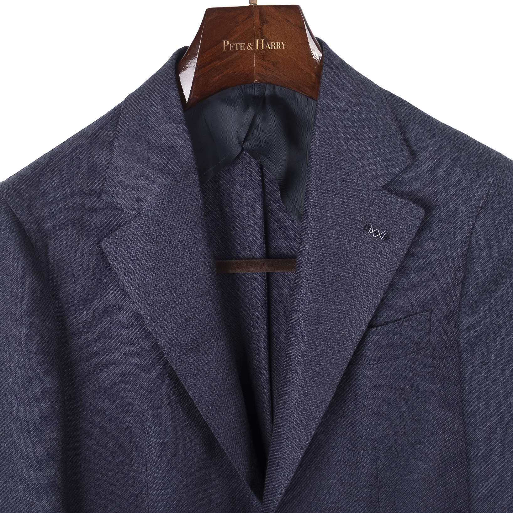 Neapolitan Hand Tailored Navy Textured Sport Coat