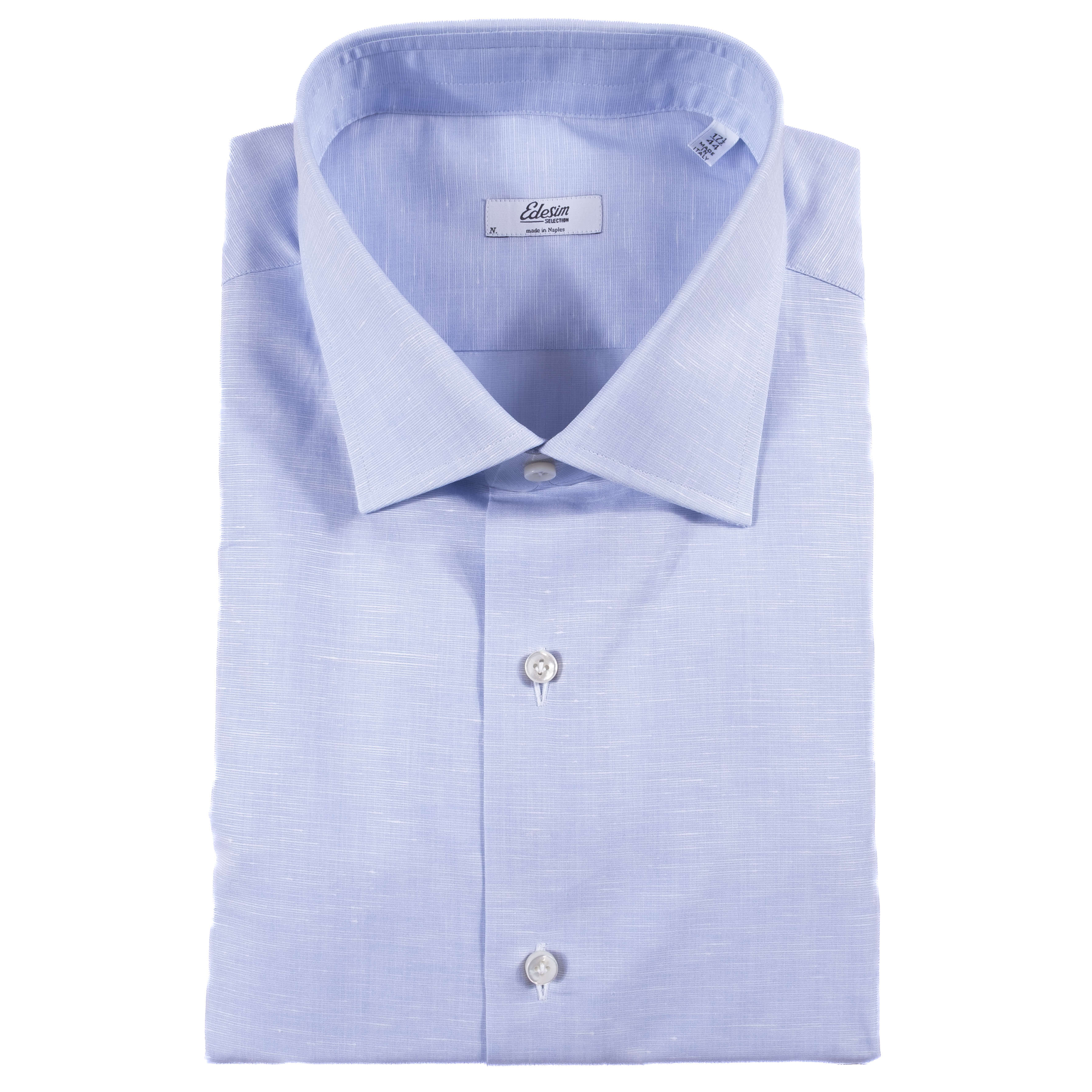 Neapolitan Hand Tailored Light Blue Shirt Sz 44