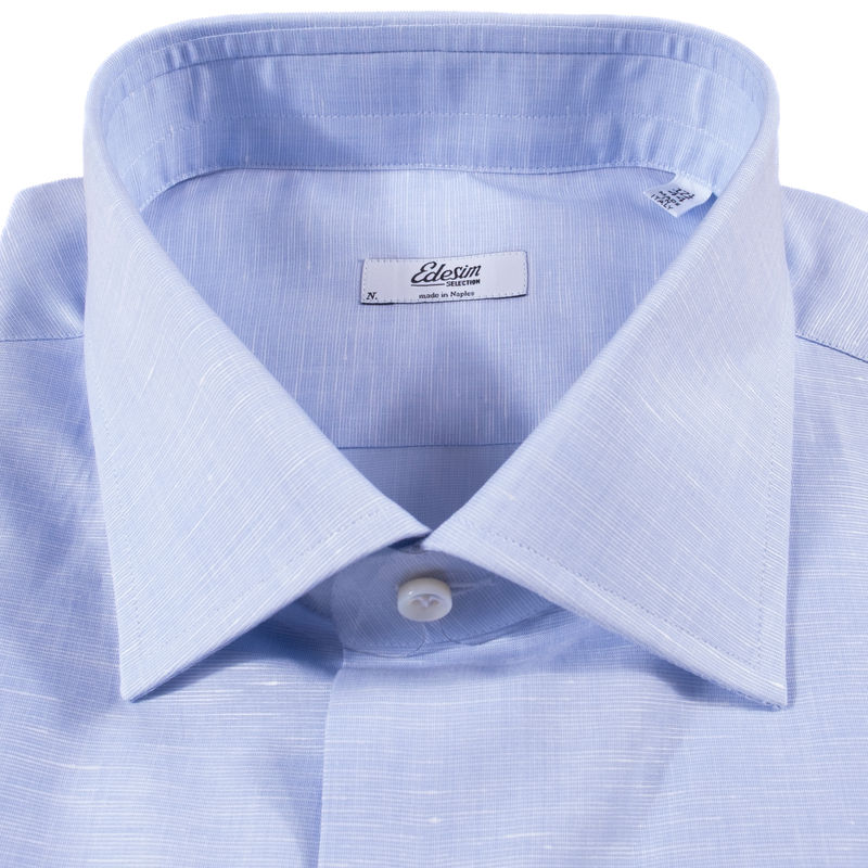 Neapolitan Hand Tailored Light Blue Shirt Sz 44