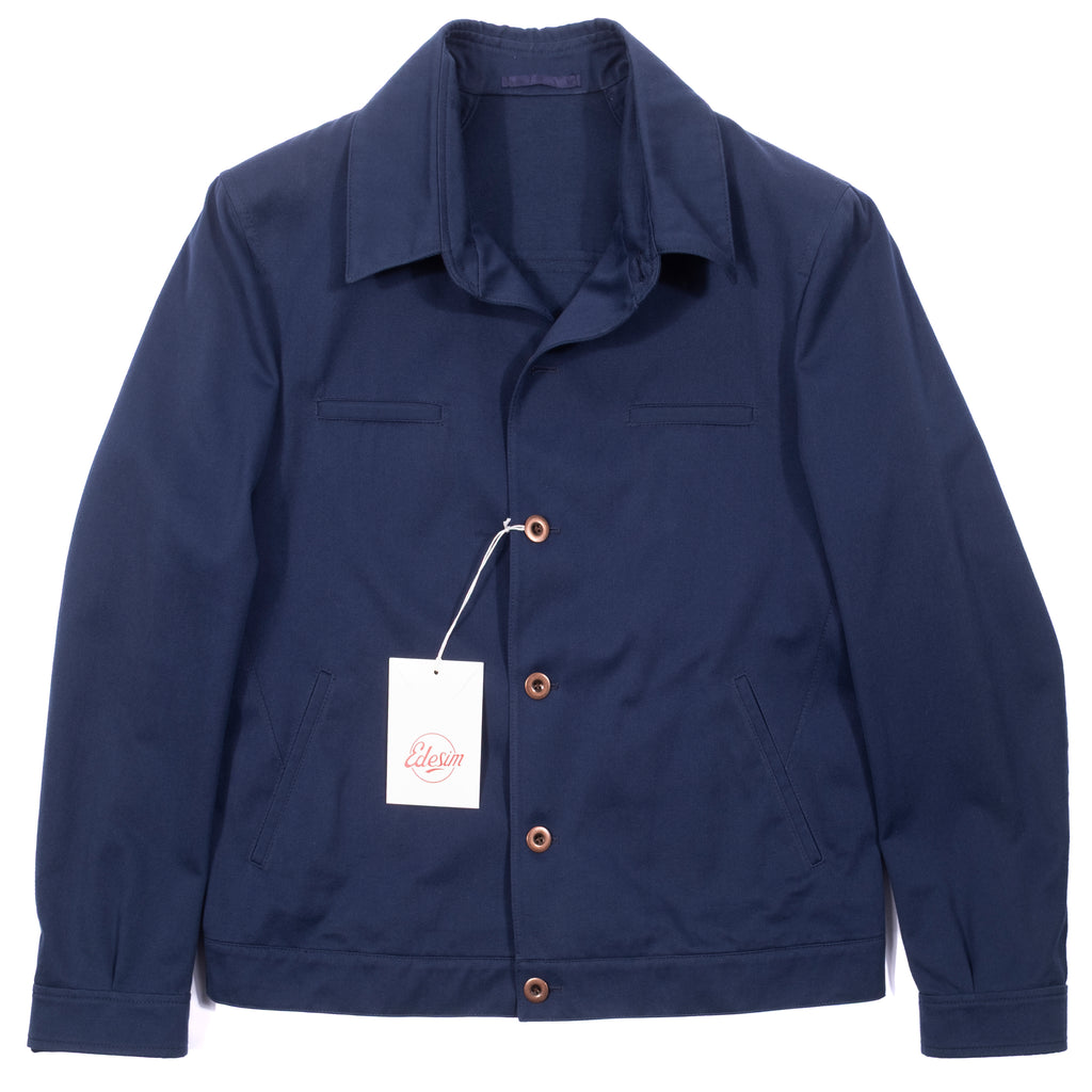 Neapolitan Hand Tailored Blue Cotton Jacket 52