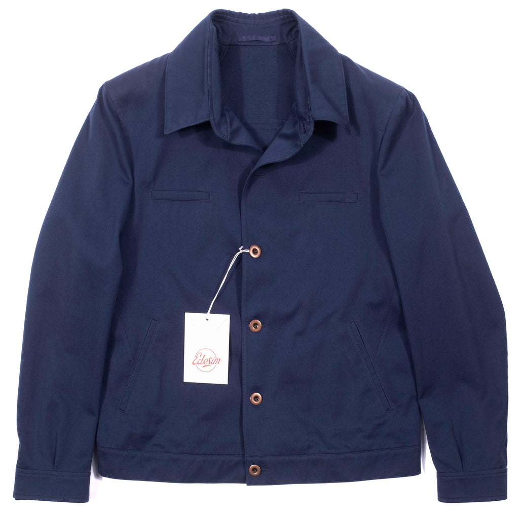 Neapolitan Hand Tailored Blue Cotton Jacket 50