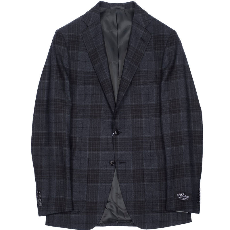 Dark Green Check Wool Sport Coat