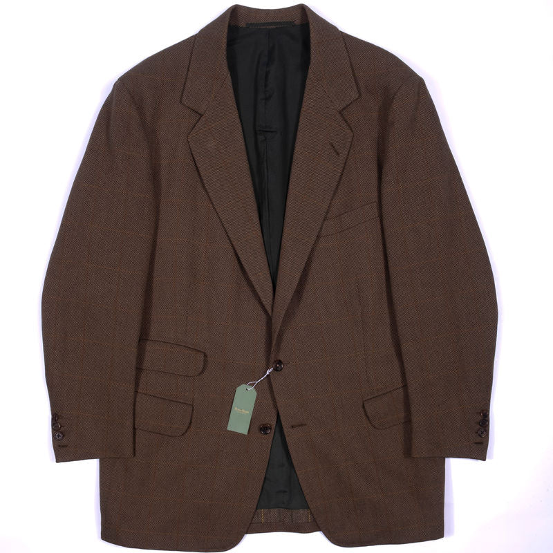 A.W. Bauer Green Sport Coat with Orange Windowpane