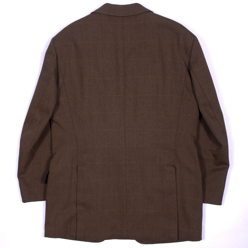 A.W. Bauer Green Sport Coat with Orange Windowpane