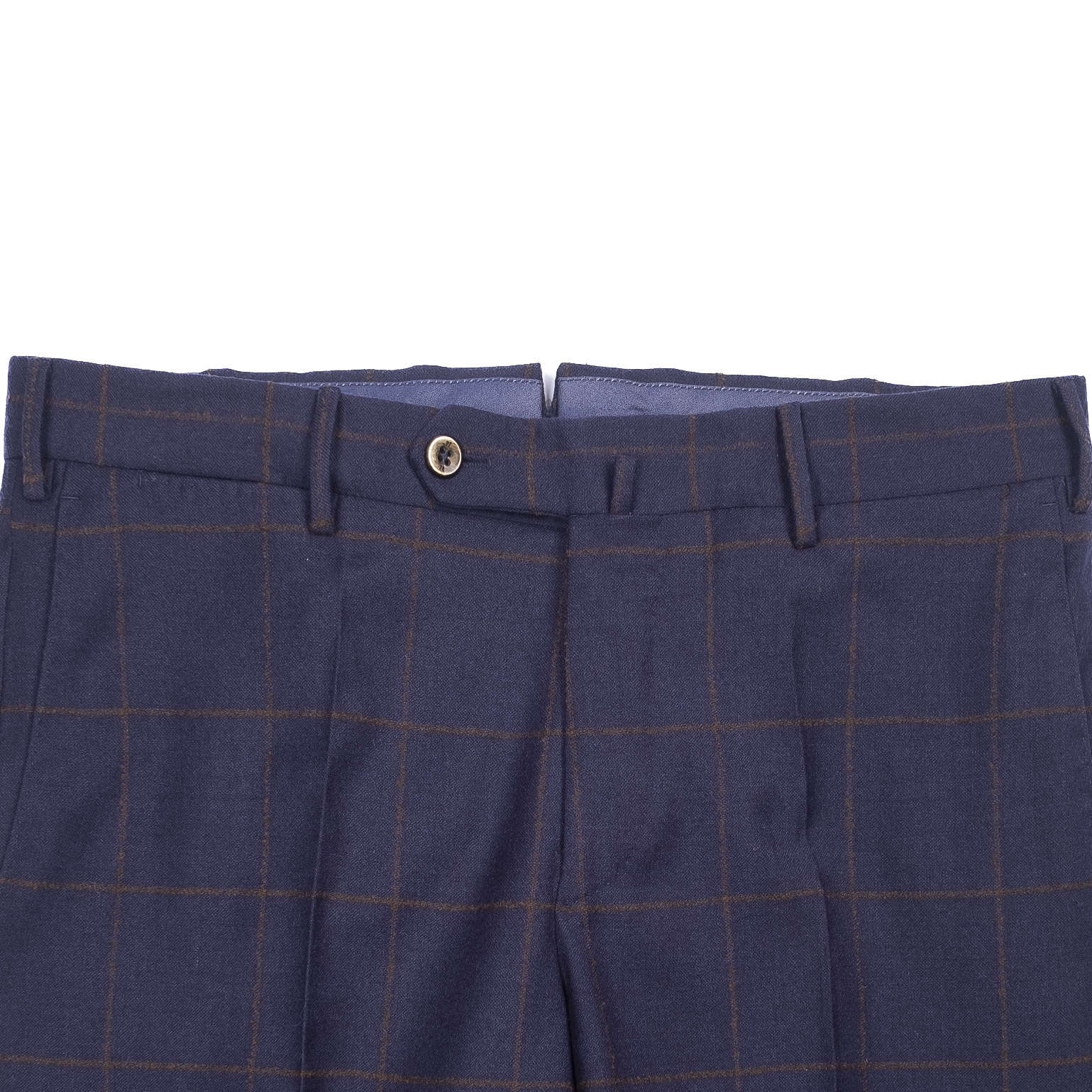Navy Windowpane Trousers