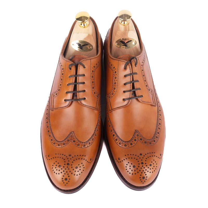 Box Calf Cognac Brogue Derbies