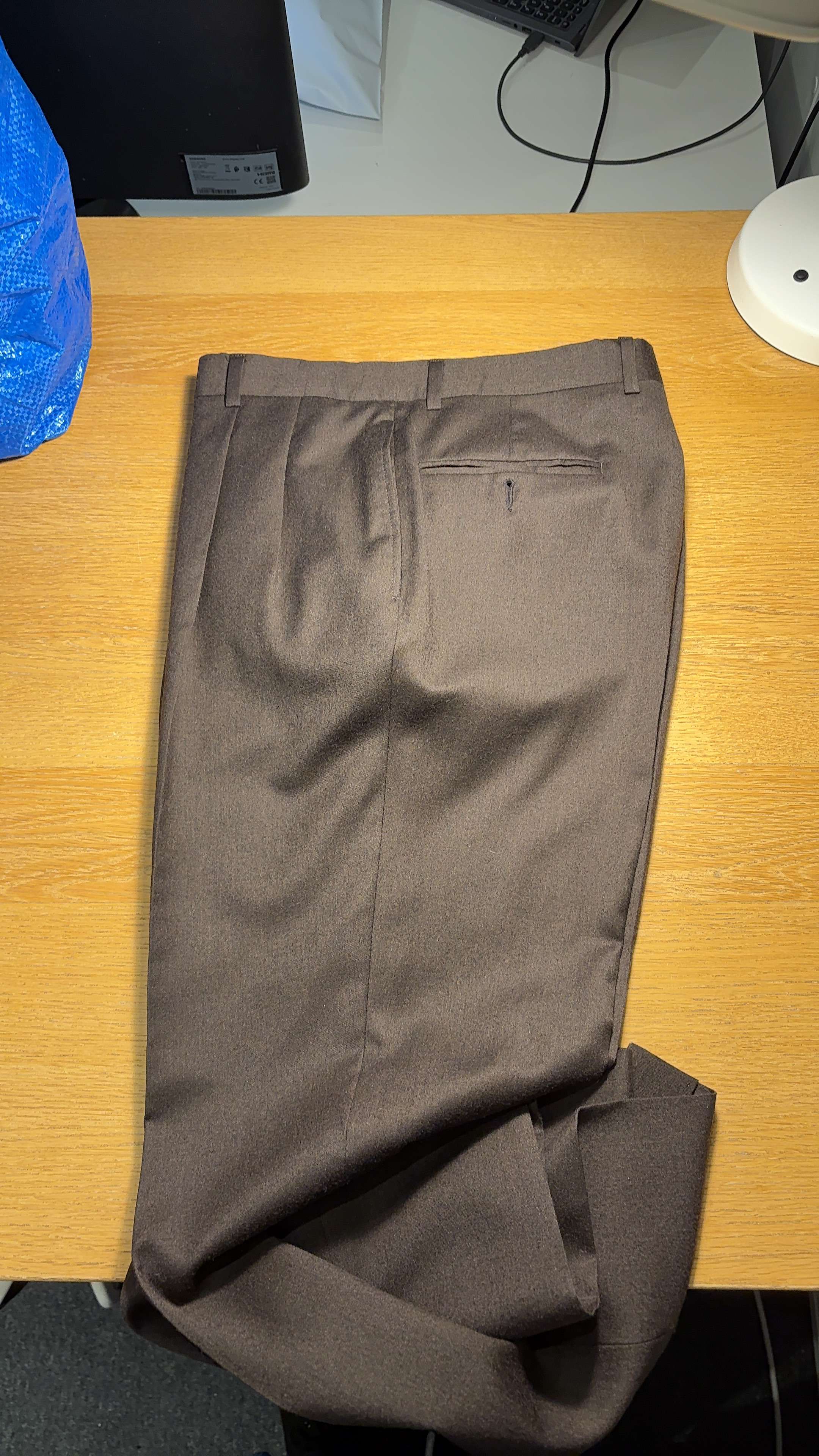 Brown Flannel Dress Trousers
