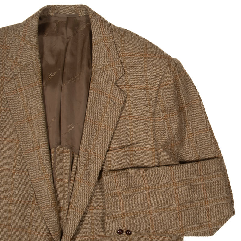 Thomas Fitwell Bespoke Herringbone Blazer Sz 56