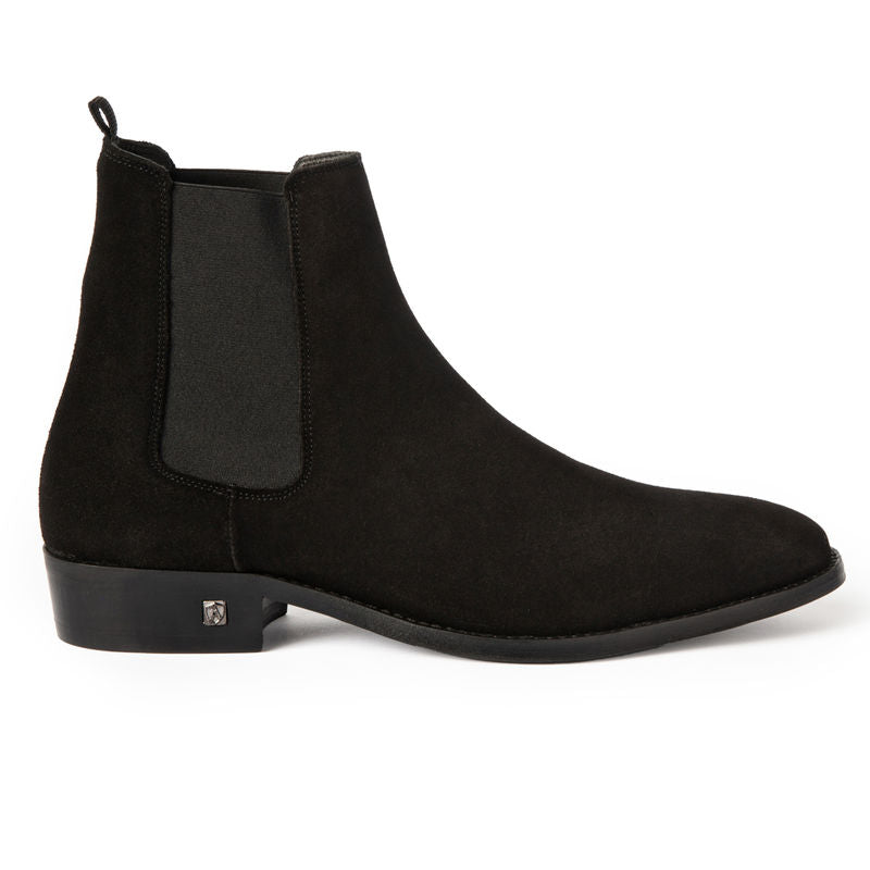 Black Suede Chelsea Boots