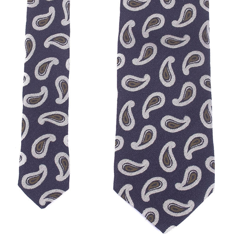 Navy Paisley Tie