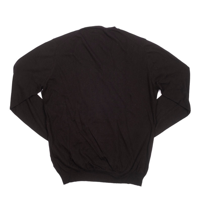 Black Cashmere/Cotton V-Neck