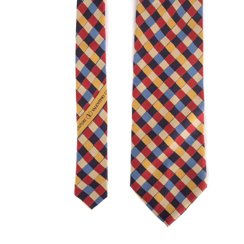 Multicoloured Checked Tie