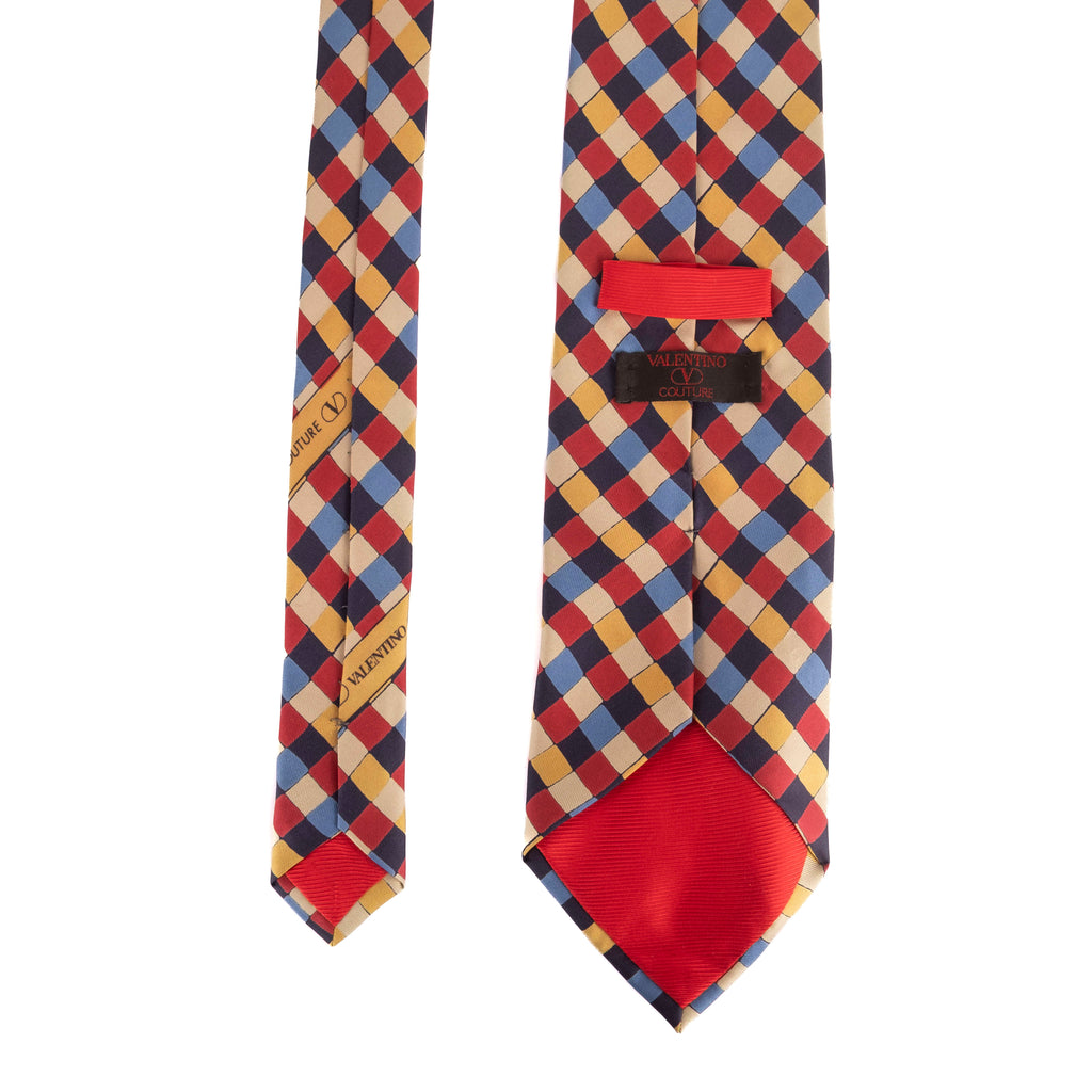 Multicoloured Checked Tie