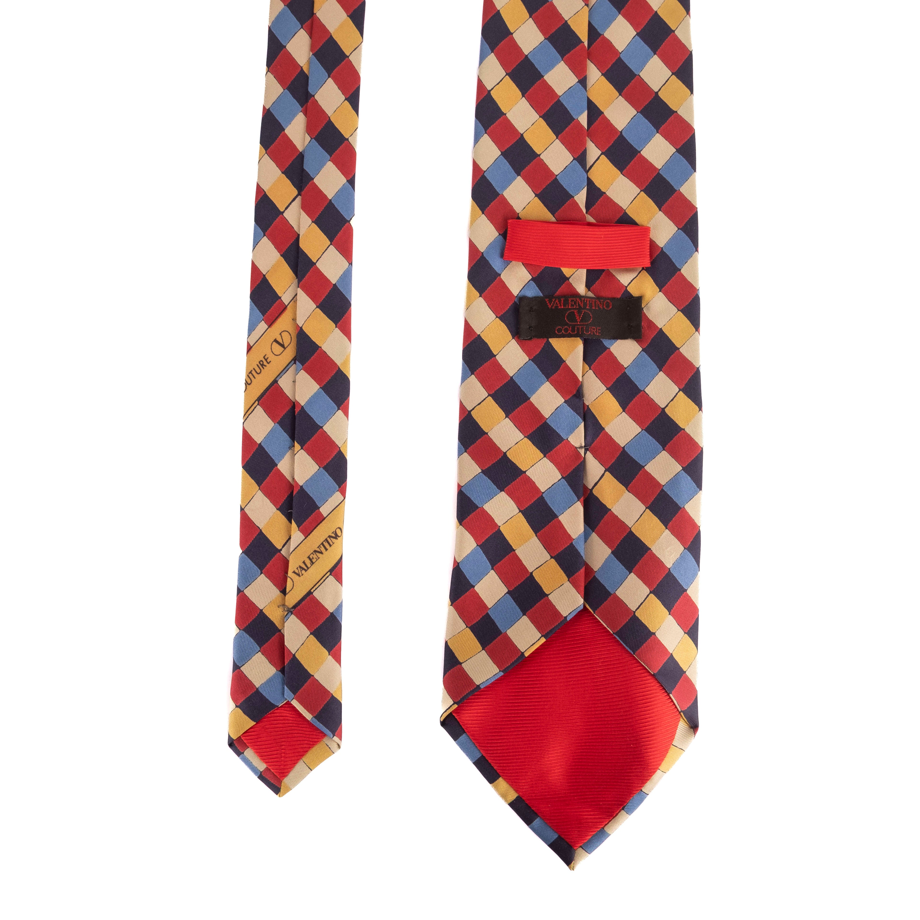 Multicoloured Checked Tie