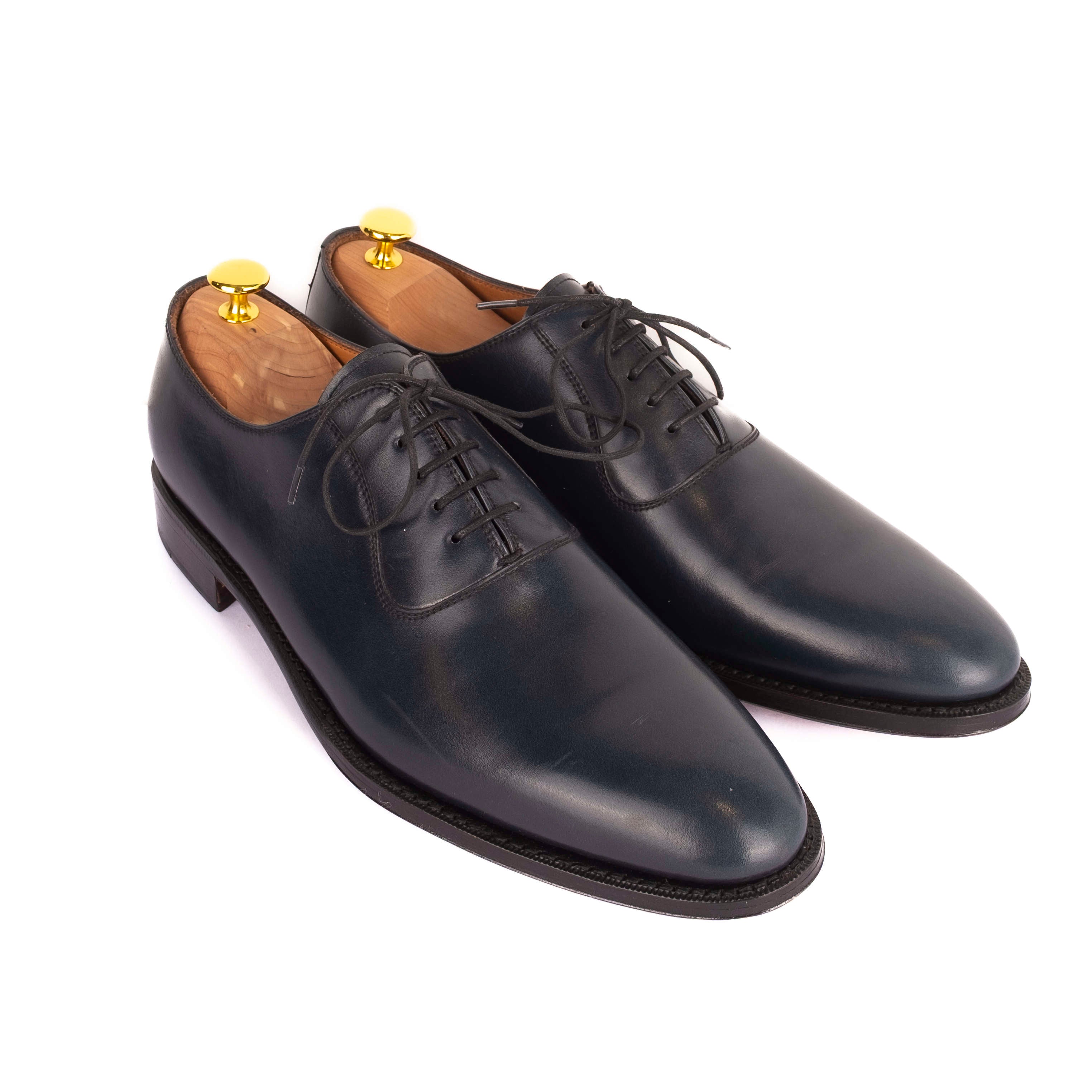 Box Calf Navy Wholecut Oxford