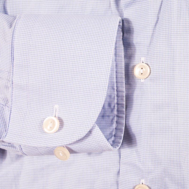 Eton Light Blue Houndstooth Shirt
