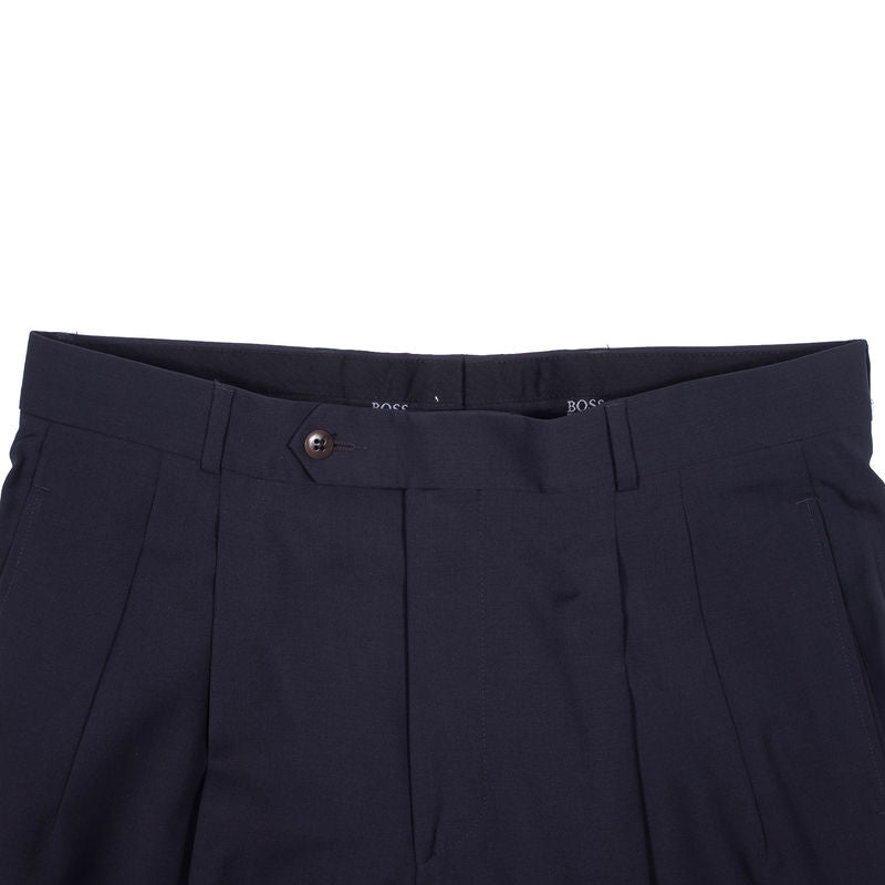 Hugo Boss Charcoal Wool Dress Trousers