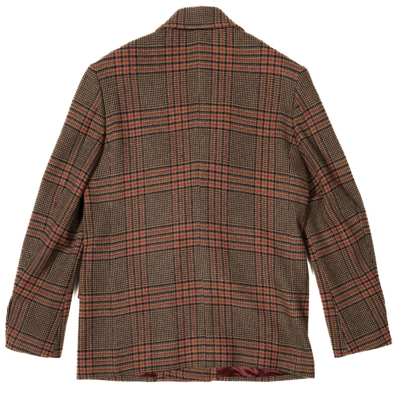 Neapolitan Hand Tailored Brown Check Winter Jackets Jacket Sz 48