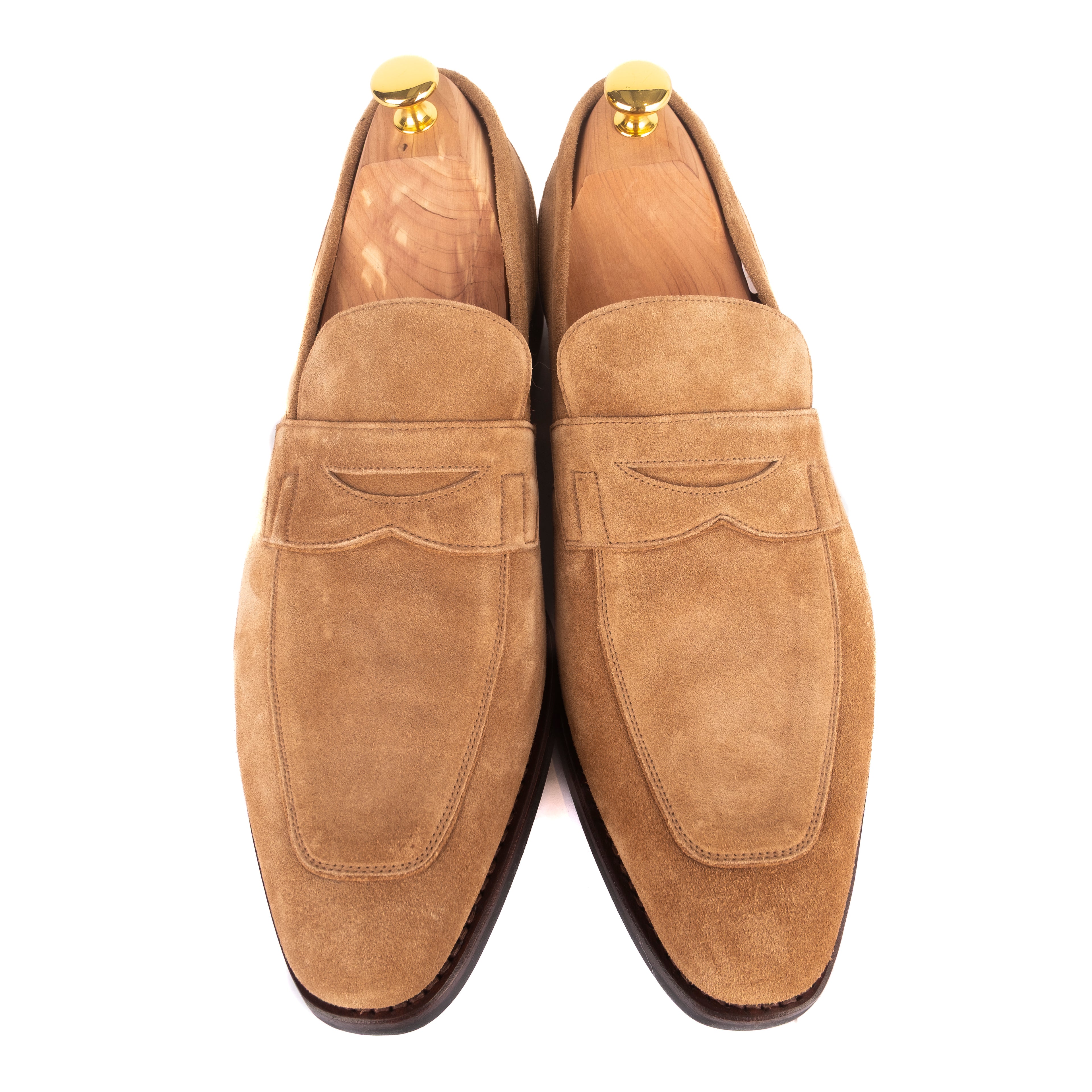 Suede Sand Penny Loafers