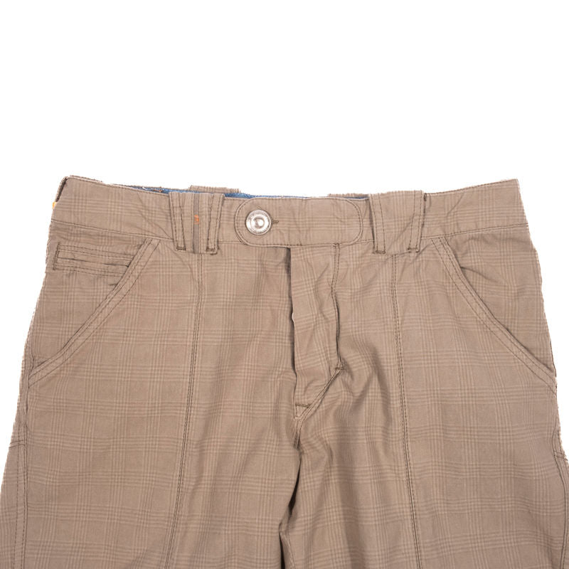 Barba Beige Checked Cotton Trousers Sz 48