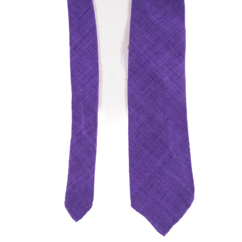 Vecchio Anseatico Purple Raw Silk Tie