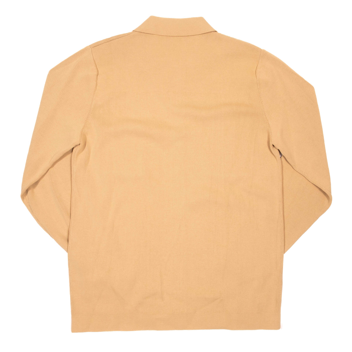 Blugiallo Camel Coloured Knit Cotton Shirt Jacket