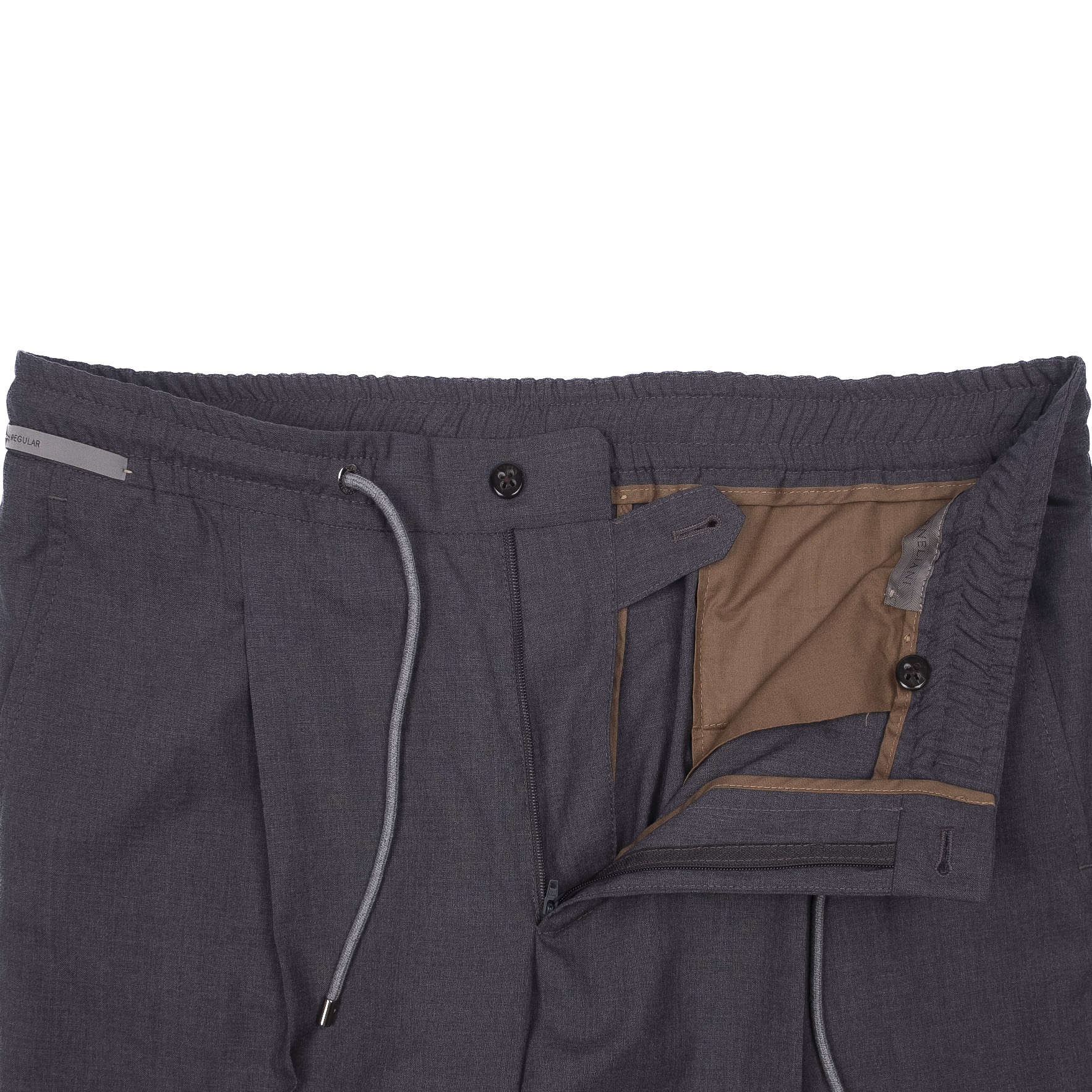 Grey Drawstring Casual Trouser