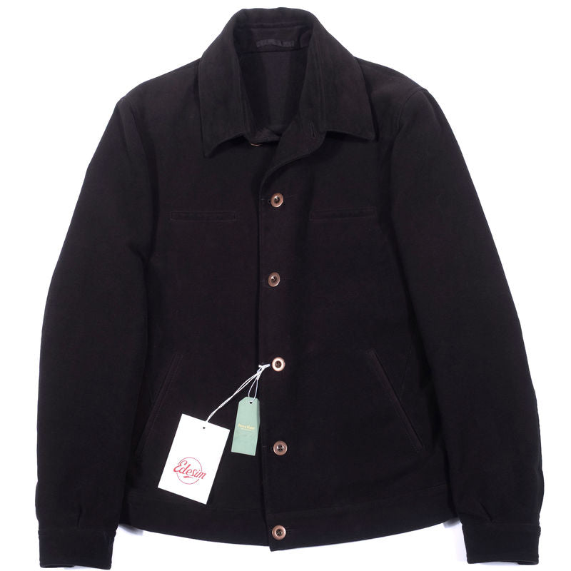 Neapolitan Hand Tailored Black Moleskin Jacket 50