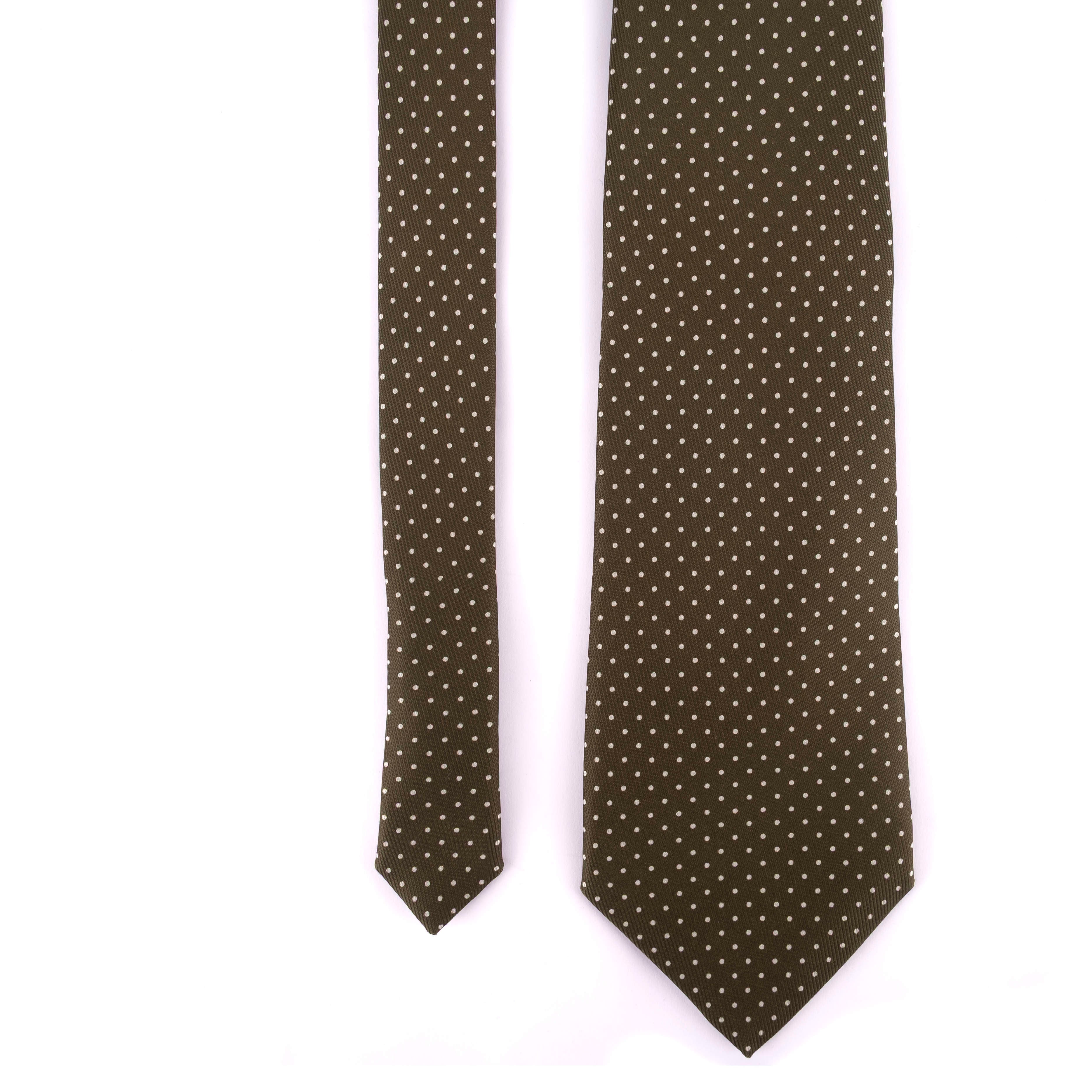 Dark Green Dotted Tie