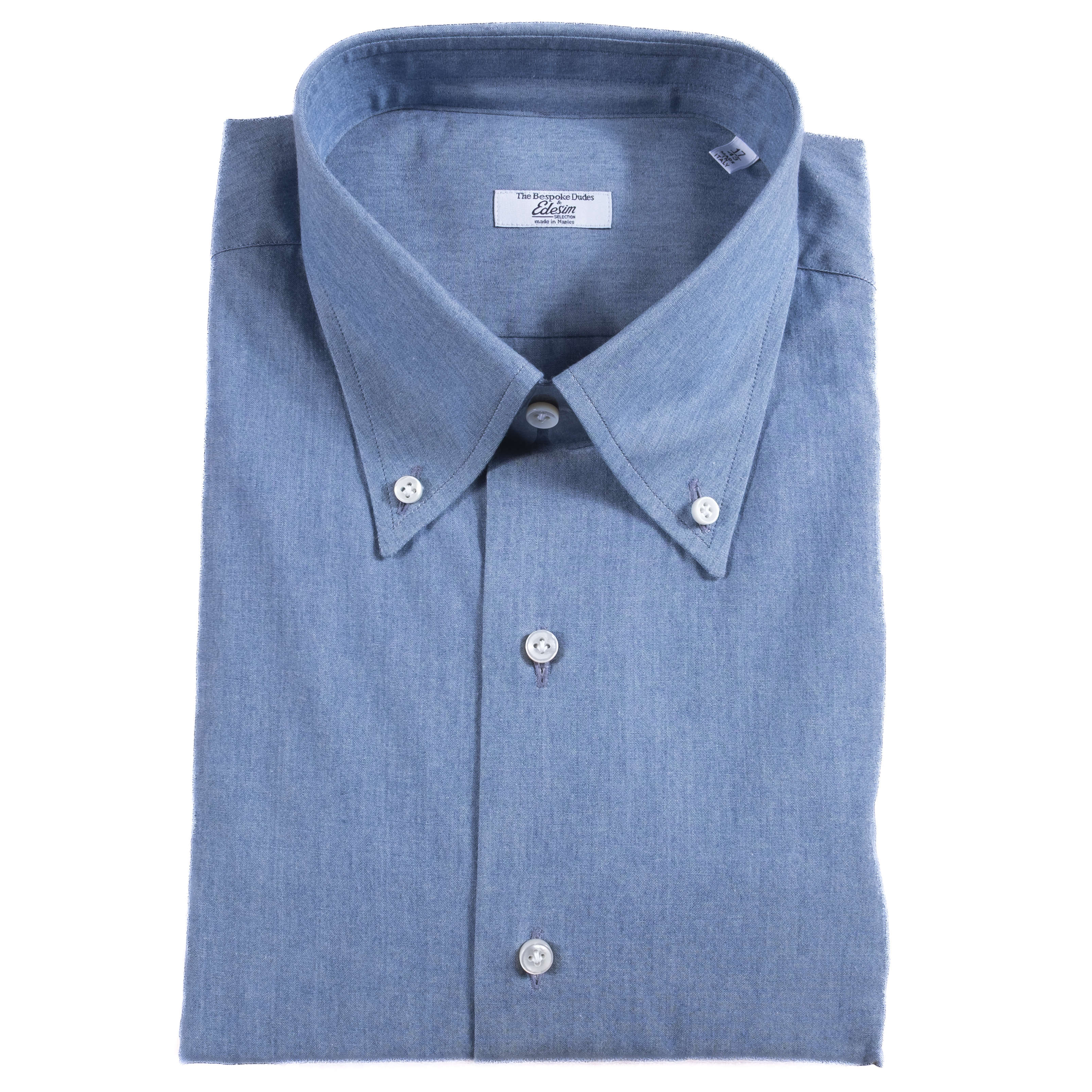 Neapolitan Hand Tailored Button Down Denim Shirt